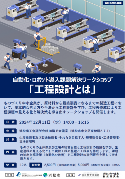 【募集中】自動化・ロボット導入課題解決ワークショップ「工程設計とは」